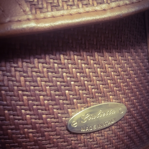 RARE Patricia Nash Giulietta Tan Leather Tote Woven Satchel. Made In ITALY - Picture 4 of 16